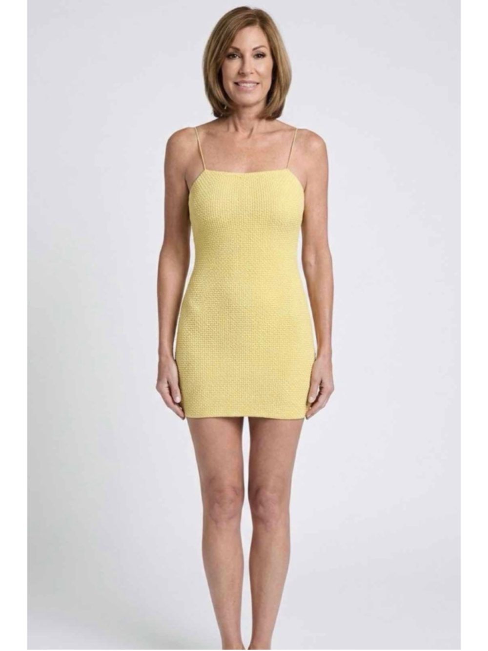 Alice + Olivia Fifi Yellow Beaded Cami Mini Dress 6 NWT